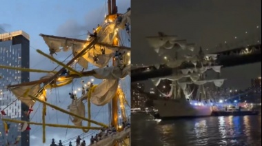 Buque Cuauhtémoc de la Marina choca con puente de Brooklyn, en Nueva York; confirman 2 muertos