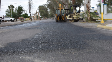 Comenzó la repavimentación de un tramo clave en Rawson
