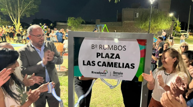 De baldío a espacio verde: Rivadavia inauguró la Plaza Las Camelias en el barrio Rumbos