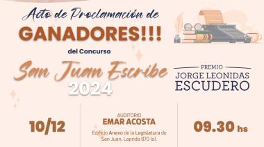 Proclamación de los Ganadores del Concurso San Juan Escribe 2024