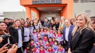 Orrego inauguró una nueva escuela de Nivel Inicial en Pocito