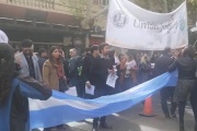 La Unión Judicial realiza una manifestación en la puerta de Tribunales