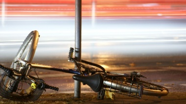 Un ciclista terminó en el hospital después de un accidente