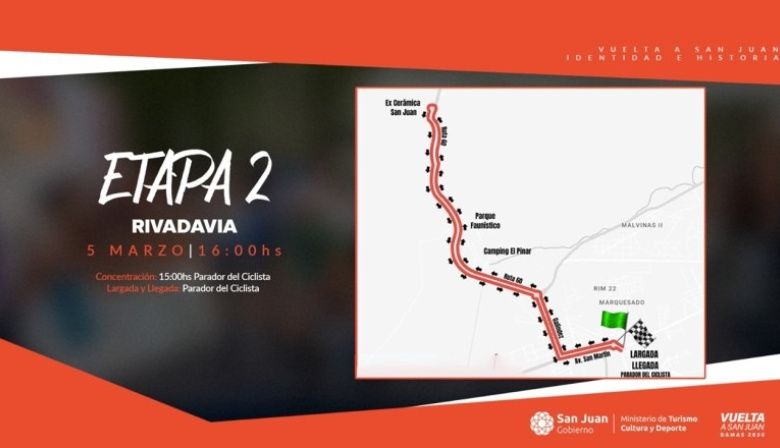Vuelta a San Juan Damas 2026: información de la Etapa 2