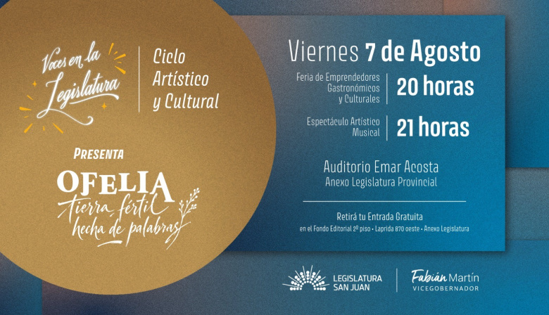 La Legislatura abre el ciclo "Voces en la Legislatura" con un homenaje a Ofelia Zúccoli
