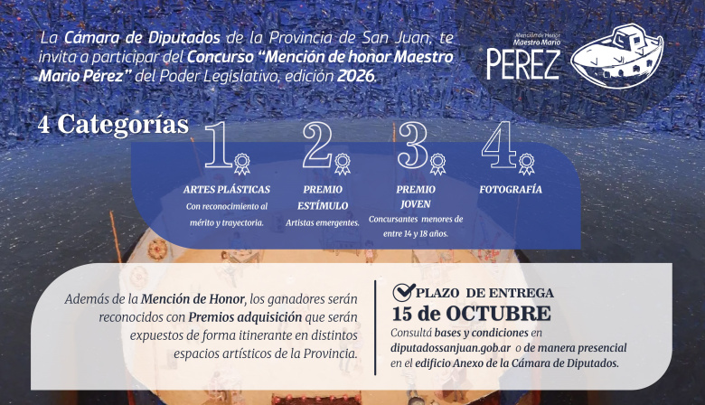 Abren la inscripción para la Mención de Honor Maestro Mario Pérez 2026