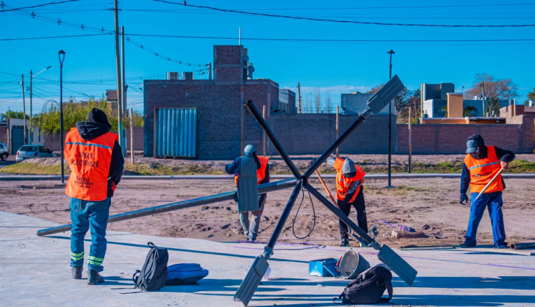 Altos de Rivadavia tendrá una nueva plaza: la obra ya superó el 50% de avance