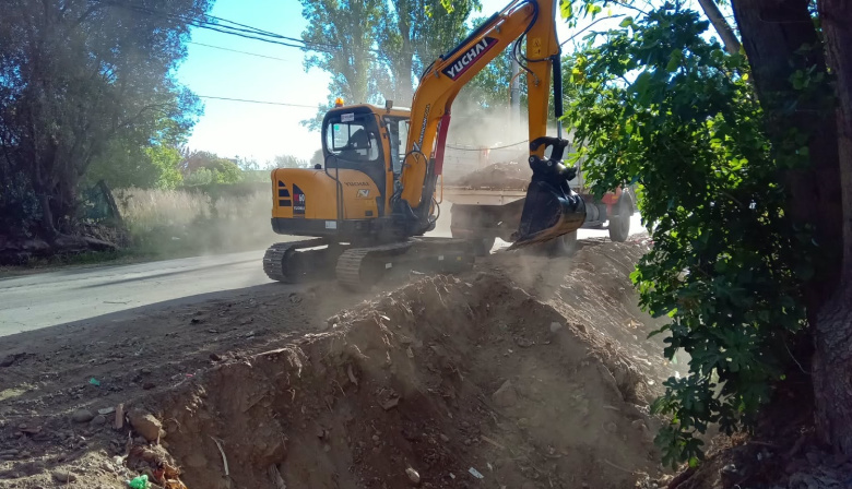 Realizan obras de mitigación en Pocito y Santa Lucía