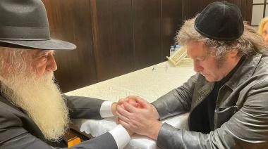 Javier Milei recibió la bendición del rabino David Pinto