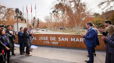 Orrego inauguró una transformación clave en el Parque de Mayo en homenaje a San Martín