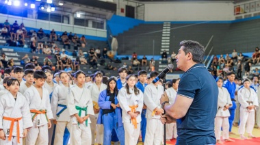 Orrego presenció el acto de apertura del Campeonato Nacional de Judo en San Juan