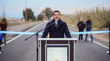 Orrego inauguró una repavimentación clave para Angaco y San Martín y anunció nuevos asfaltos