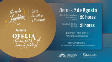 La Legislatura abre el ciclo "Voces en la Legislatura" con un homenaje a Ofelia Zúccoli