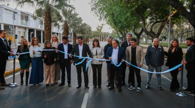 Orrego inauguró la histórica repavimentación de la emblemática avenida Libertador