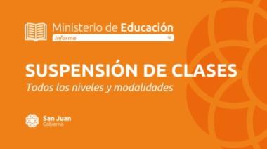 Suspenden las clases el jueves 24 de septiembre por alerta de viento en toda la provincia
