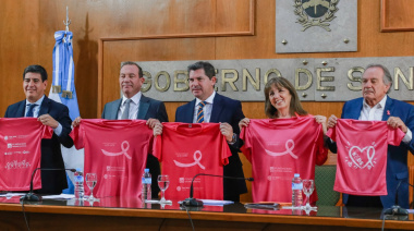 Orrego encabezó el lanzamiento de la maratón para prevenir el cáncer de mama