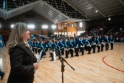 La ministra de Educación tomó la Promesa de Lealtad a la Bandera a los alumnos en Rawson