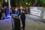 Orrego participó de la inauguración de la renovación integral de la Plaza Héroes de Malvinas en Santa Lucía