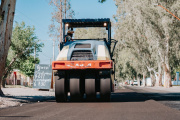 Finalizó la repavimentación de una importante calle en Rawson