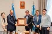 Orrego recibió a las autoridades de la empresa que acaba de inaugurar un nuevo parque solar en San Juan