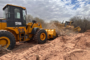 Hidráulica avanza con el encauzamiento del río Bermejo para mitigar el riesgo de ingreso de agua al pueblo